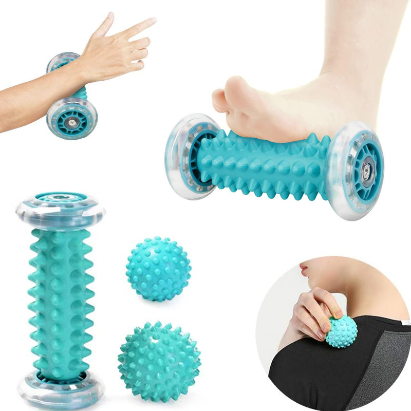 Yoga Fitness Kit - เครื่องนวดเท้า ลูกกลิ้งนวด ลูกบอลนวดโยคะ ลูกกลิ้งนวดฝ่าเท้า ชุดลูกบอลออกกำลังกายเพื่อผ่อนคลายกล้ามเนื้อและฟิตเนส