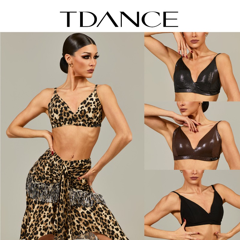 Yoga Fitness Class - ชุดฝึกซ้อมเต้นลาติน TDANCE [เสื้อกล้ามคอกลมแบบพื้นฐาน] ชุดโยคะฟิตเนส ชุดเดี่ยวสำหรับใส่ในห้องเรียน รุ่น
