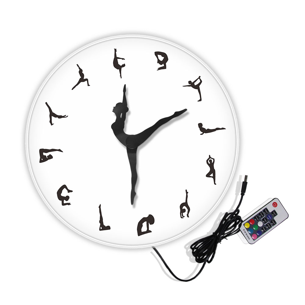 โยคะท่าทาง Wall CLOCK GYM ฟิตเ - Yoga Fitness Watch บทวิจารณ์และราคา