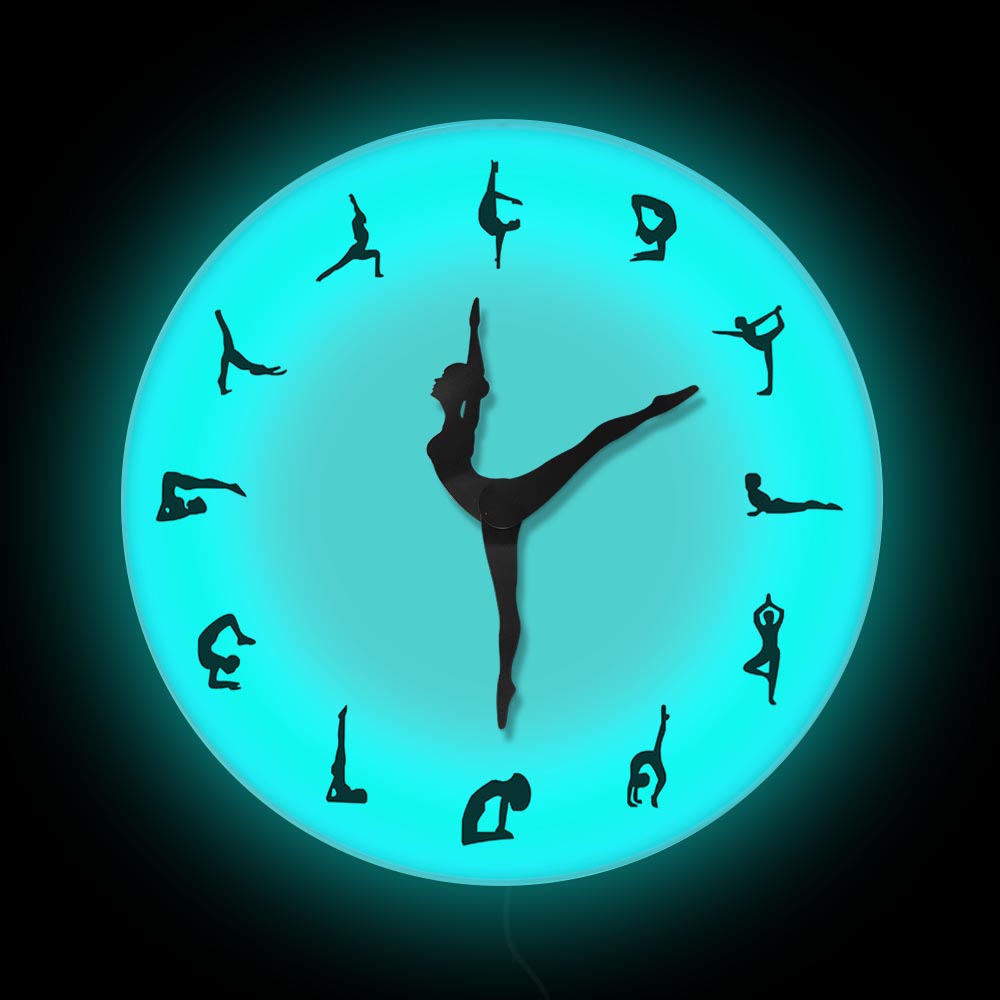 โยคะท่าทาง Wall CLOCK GYM ฟิตเ - Yoga Fitness Watch บทวิจารณ์และราคา