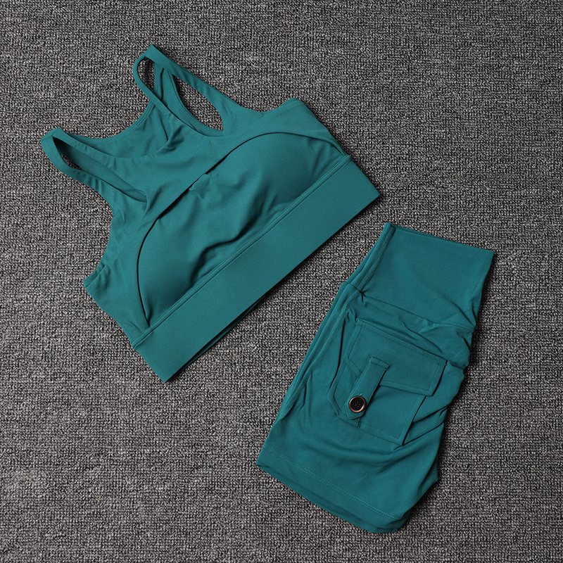 กางเกงขาสั้นออกกําลังกายชุดโยค - Yoga Fitness Kit บทวิจารณ์และราคา