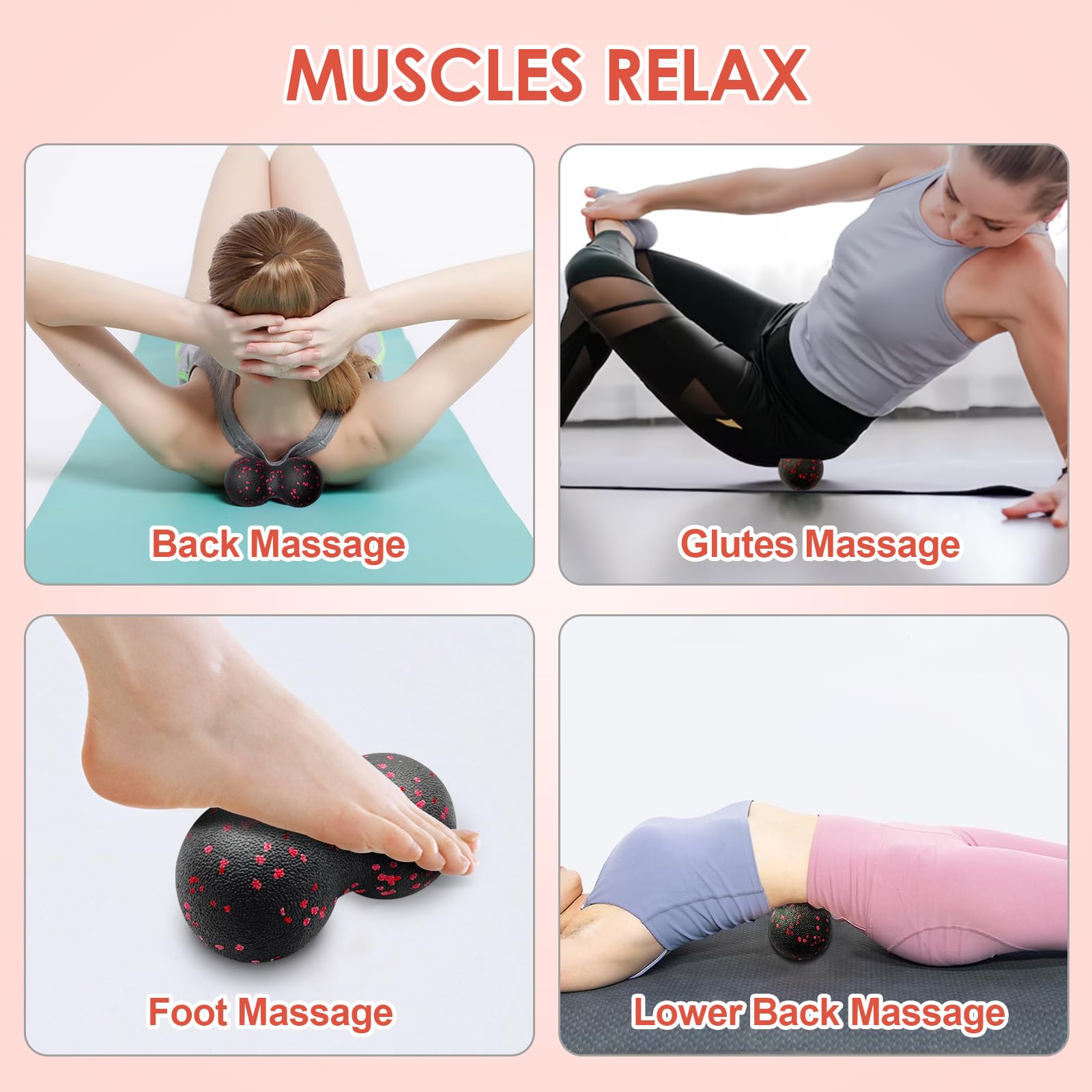 Hollow โยคะ Roller นวดถั่วลิสง - Yoga Fitness Kit บทวิจารณ์และราคา