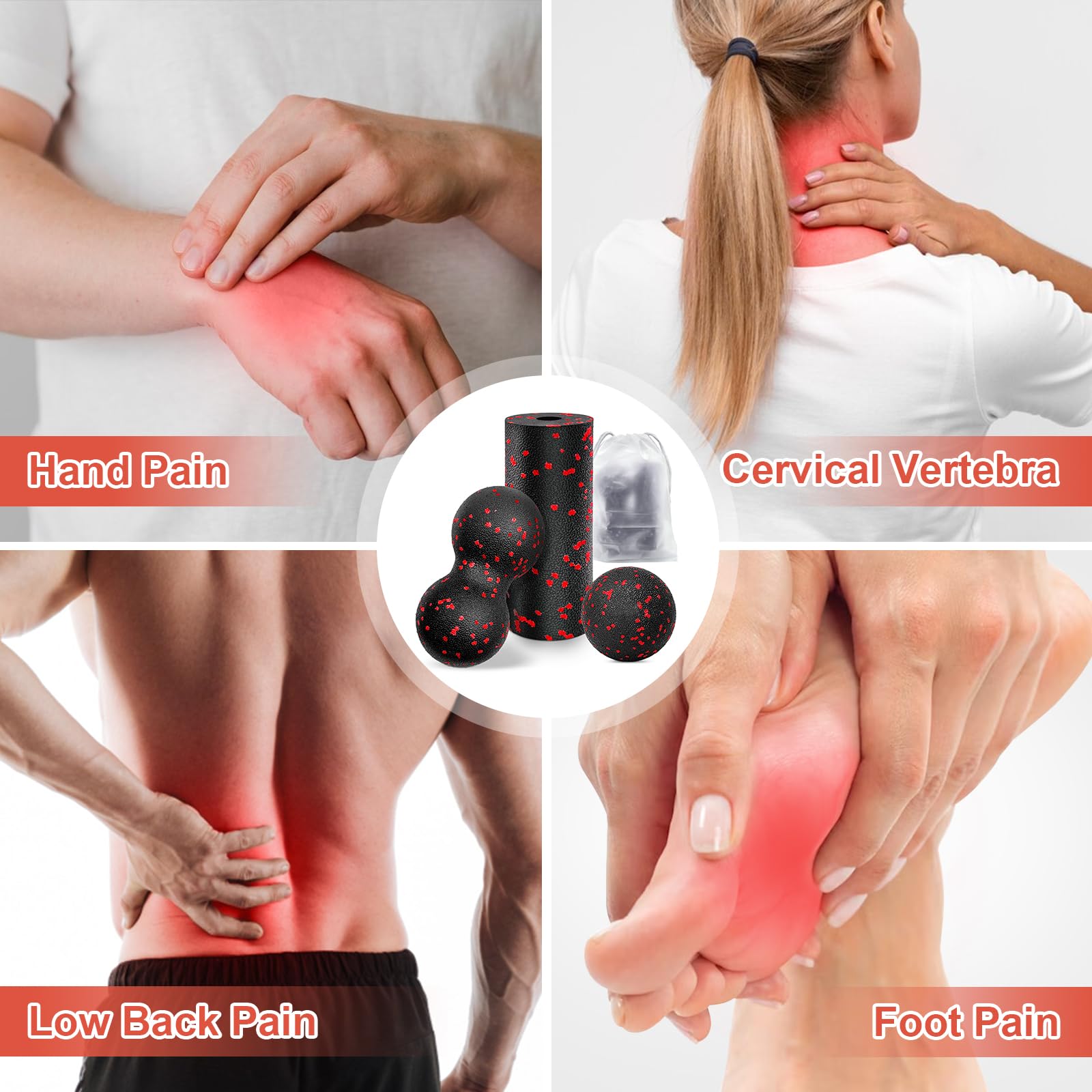 Hollow โยคะ Roller นวดถั่วลิสง - Yoga Fitness Kit บทวิจารณ์และราคา