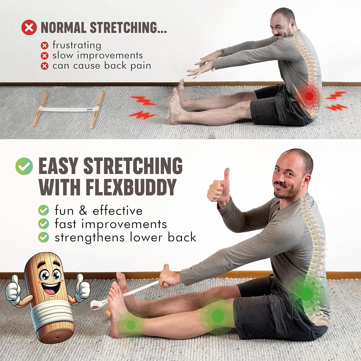 อุปกรณ์ยืดกล้ามเนื้อหลังขาแบบป - Yoga And Fitness บทวิจารณ์และราคา