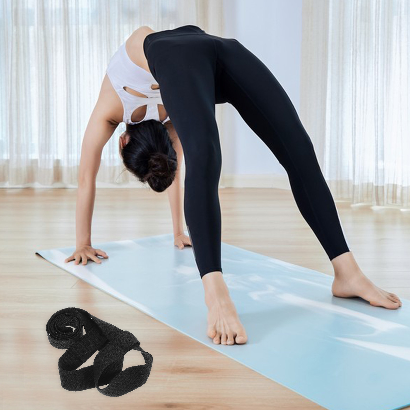 สายรัดเสื่อโยคะ 2 ชิ้น แบบปรับ - Yoga Fitness Class บทวิจารณ์และราคา