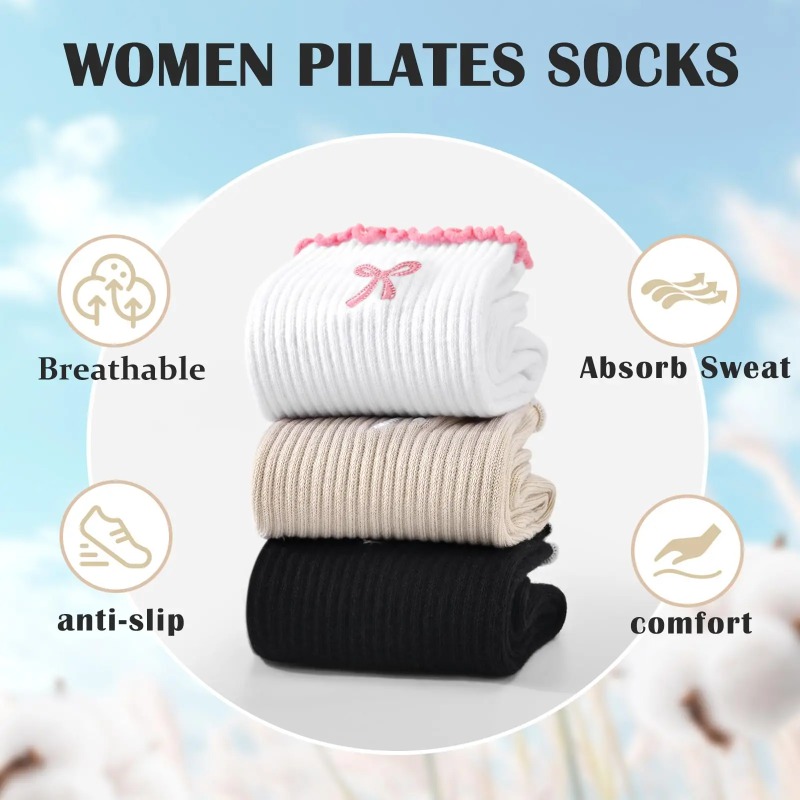 ถุงเท้าโยคะมืออาชีพ สายรัดผ้าฝ - Yoga And Fitness บทวิจารณ์และราคา