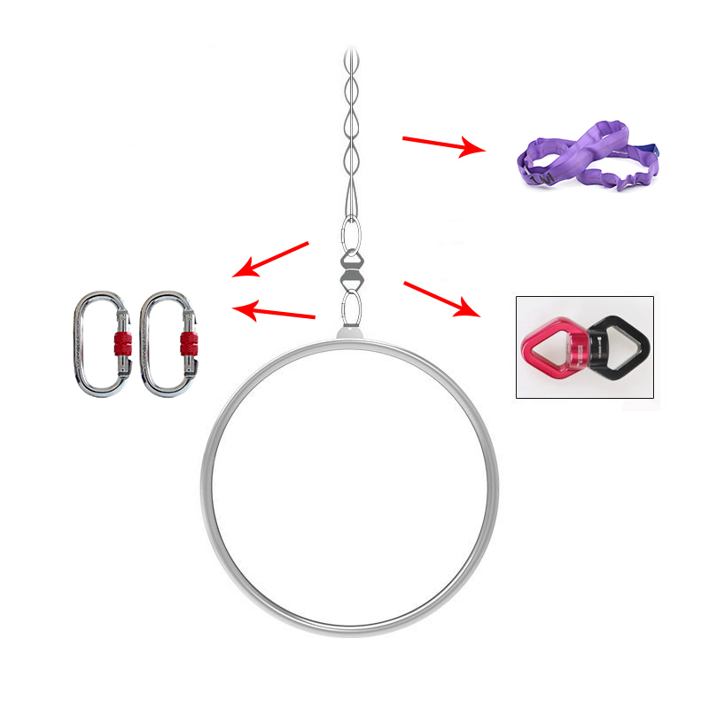 50 ซม.Aerial Hoop MINI Lyra ชุ - Yoga Fitness Kit บทวิจารณ์และราคา