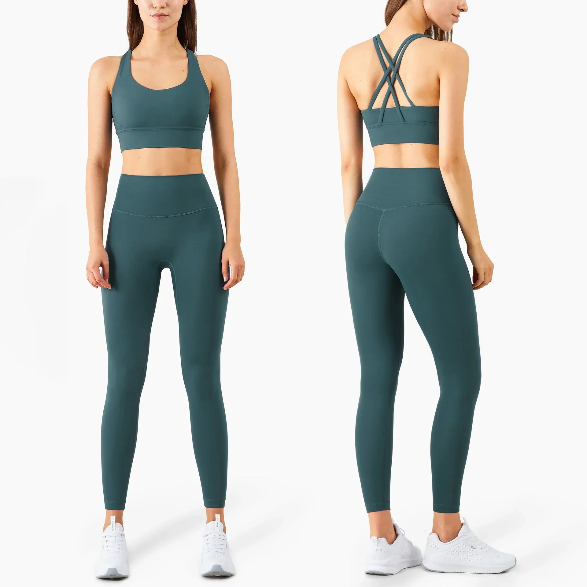 ชุดโยคะผู้หญิงสีพื้น 2 ชิ้น ชุ - Yoga Fitness Kit บทวิจารณ์และราคา