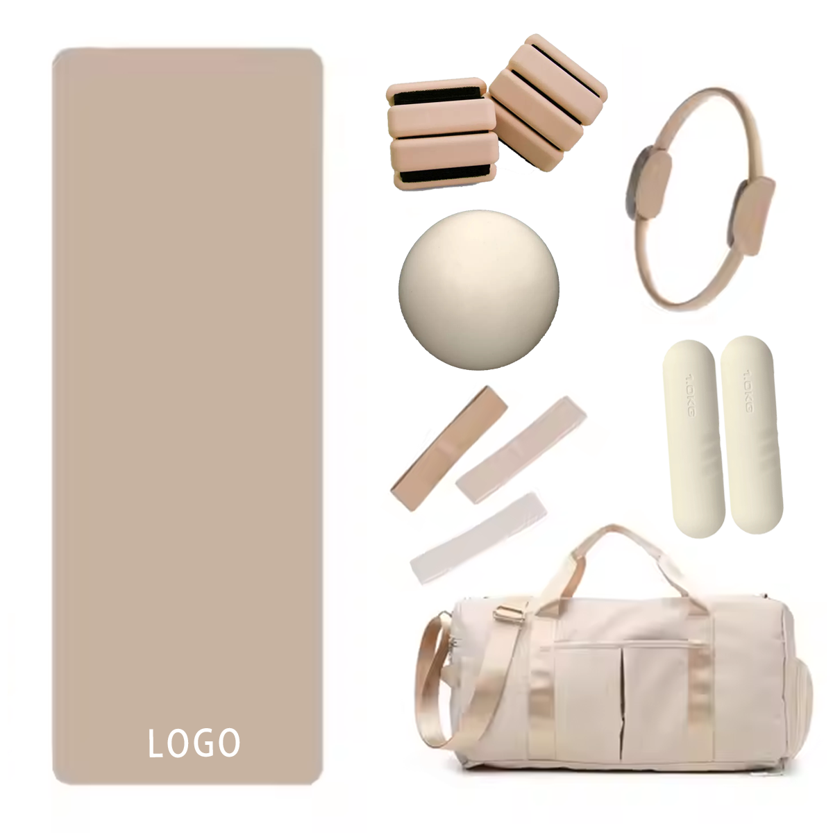 ชุดอุปกรณ์ออกกำลังกายพร้อมโลโก - Yoga Fitness Kit บทวิจารณ์และราคา