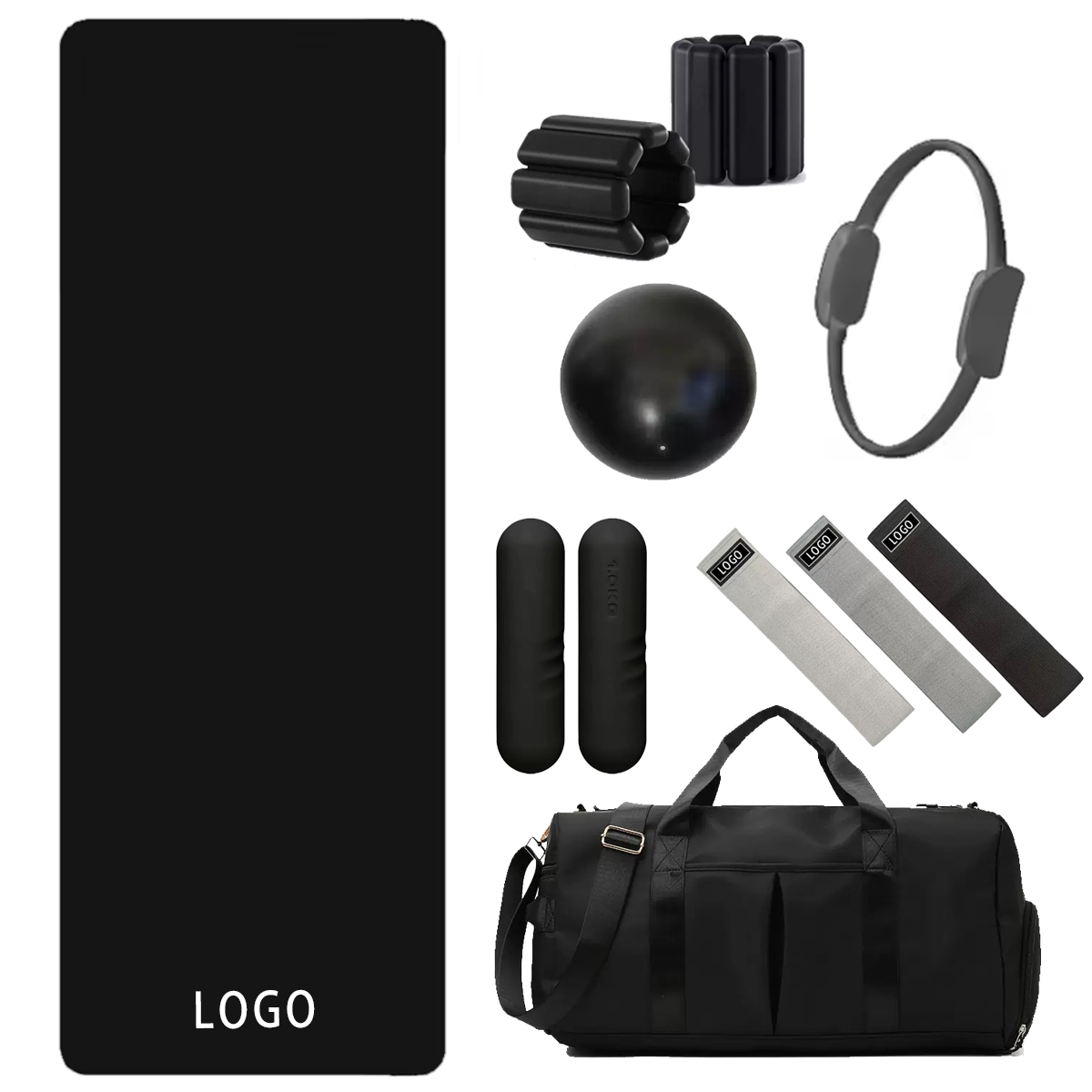 ชุดอุปกรณ์ออกกำลังกายพร้อมโลโก - Yoga Fitness Kit บทวิจารณ์และราคา