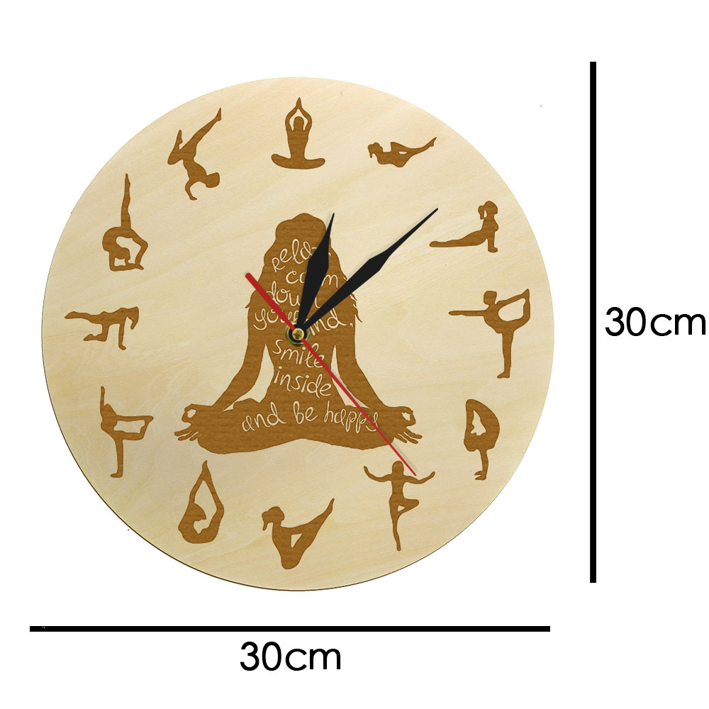 โยคะ Pose ไม้ผนังนาฬิกาออกกำลั - Yoga Fitness Watch บทวิจารณ์และราคา
