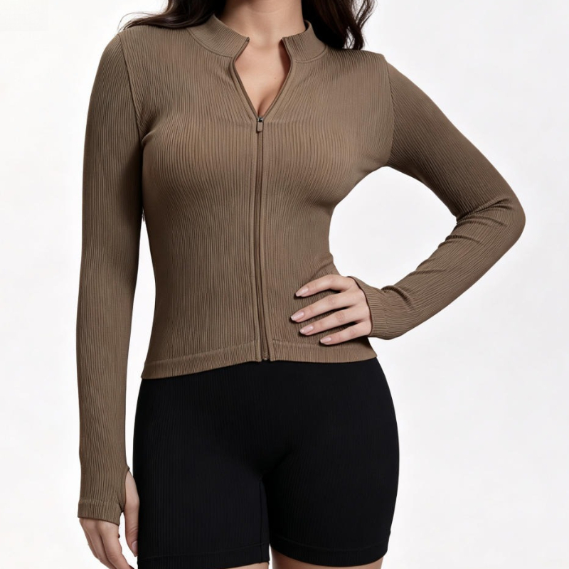 เสื้อโยคะแขนยาวมีซิปสำหรับผู้ห - Yoga And Fitness บทวิจารณ์และราคา