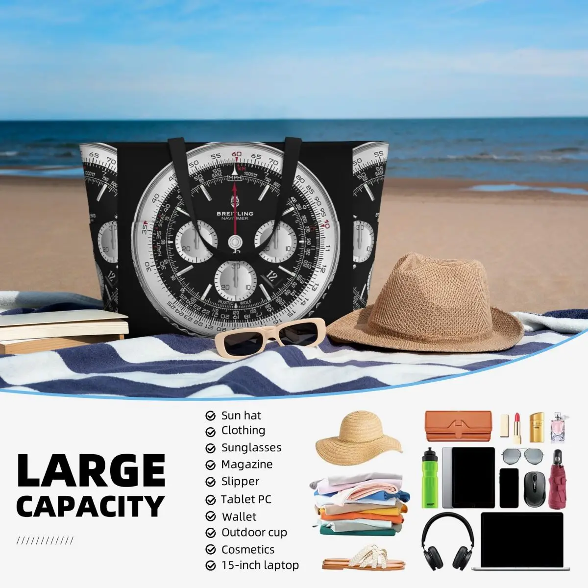 กระเป๋าถือชายหาดสีดำสุดหรู กระ - Yoga Fitness Watch บทวิจารณ์และราคา